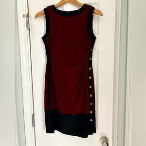 Lauren Ralph Lauren Burgundy and Black Mini Dress